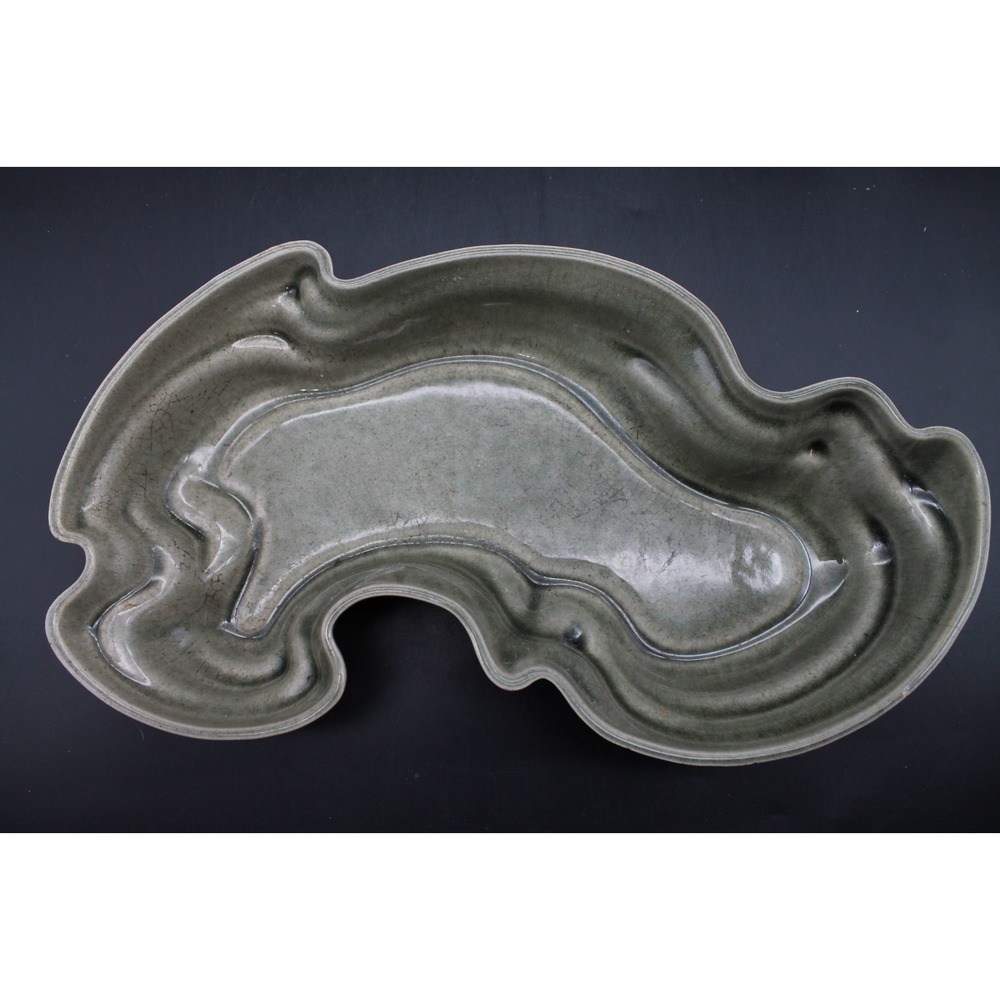 Vintage Claire Lerner California Pottery 1952 CL270 Mid Century Sage Green Bowl